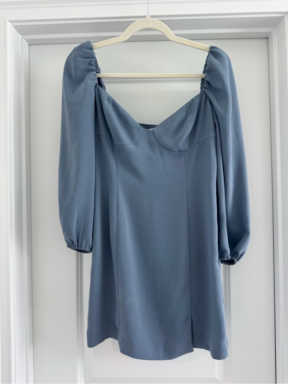 Wilfred Women's Puff Sleeve Blue Mini Dress Size 4